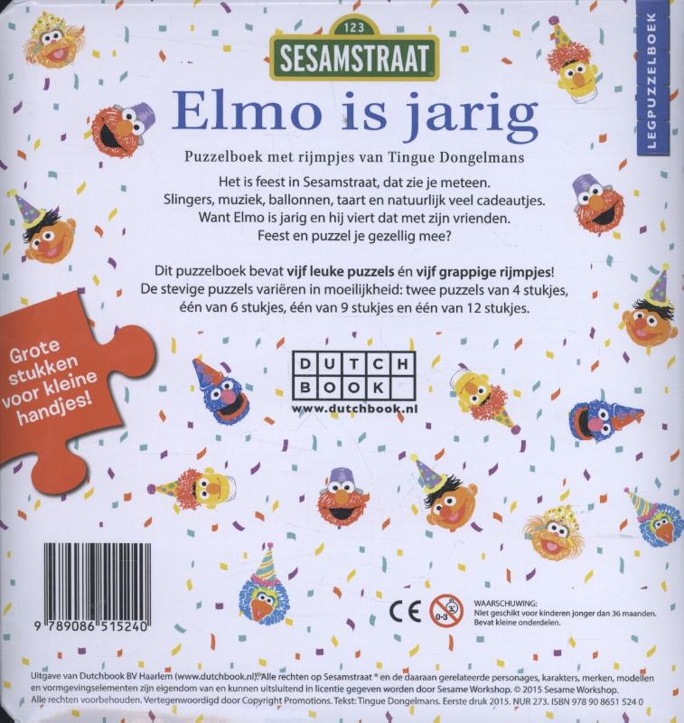 Sesamstraat - Elmo is jarig achterkant