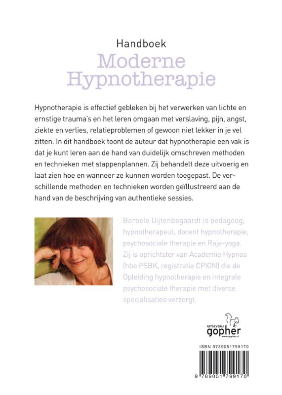 Handboek moderne hypnotherapie achterkant