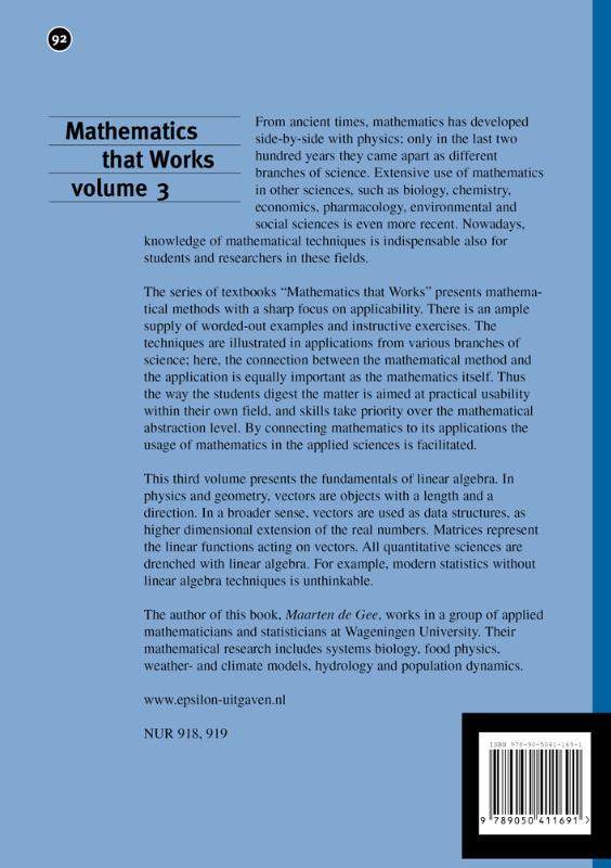 Mathematics that Works / 3 / Epsilon uitgaven / 92 achterkant