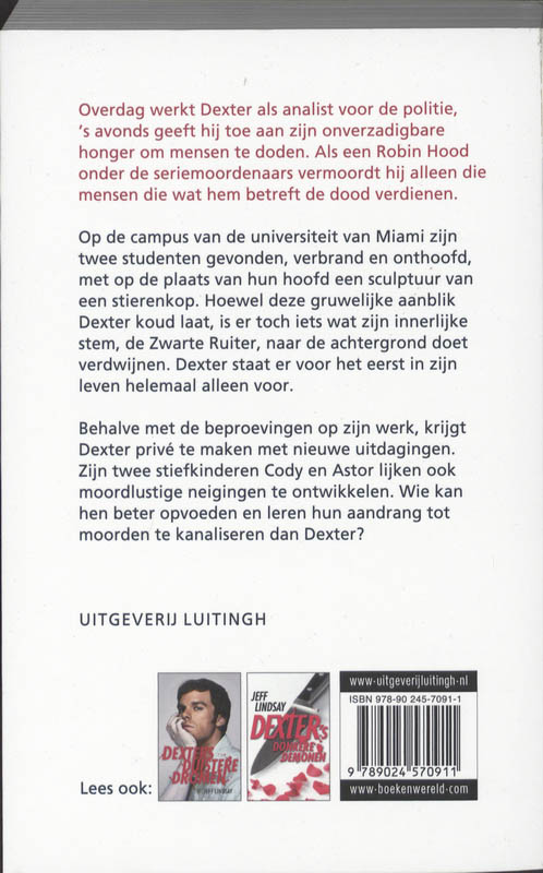 Dexter tast in het duister / Dexter Morgan / 3 achterkant