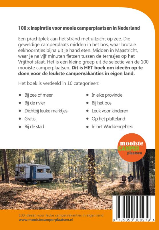 100 mooiste camperplaatsen in Nederland achterkant