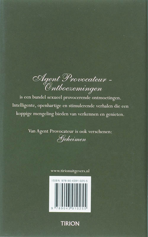 Agent Provocateur / Ontboezemingen achterkant