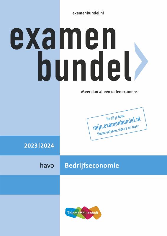 Examenbundel havo Bedrijfseconomie 2023/2024