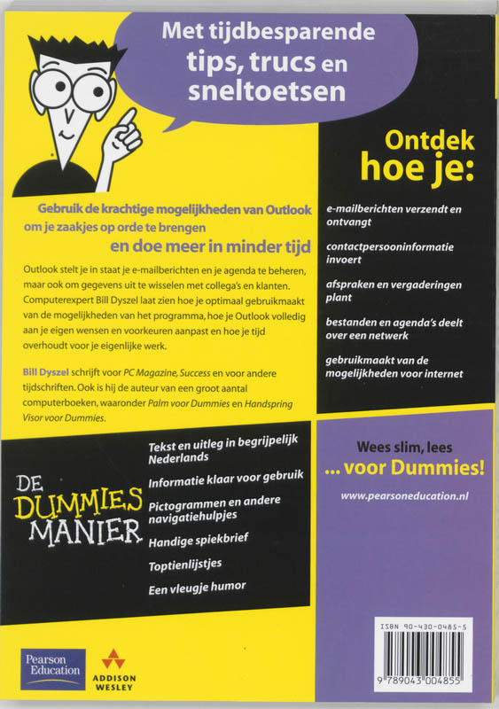 Microsoft Outlook 2002 voor Dummies / Voor Dummies achterkant