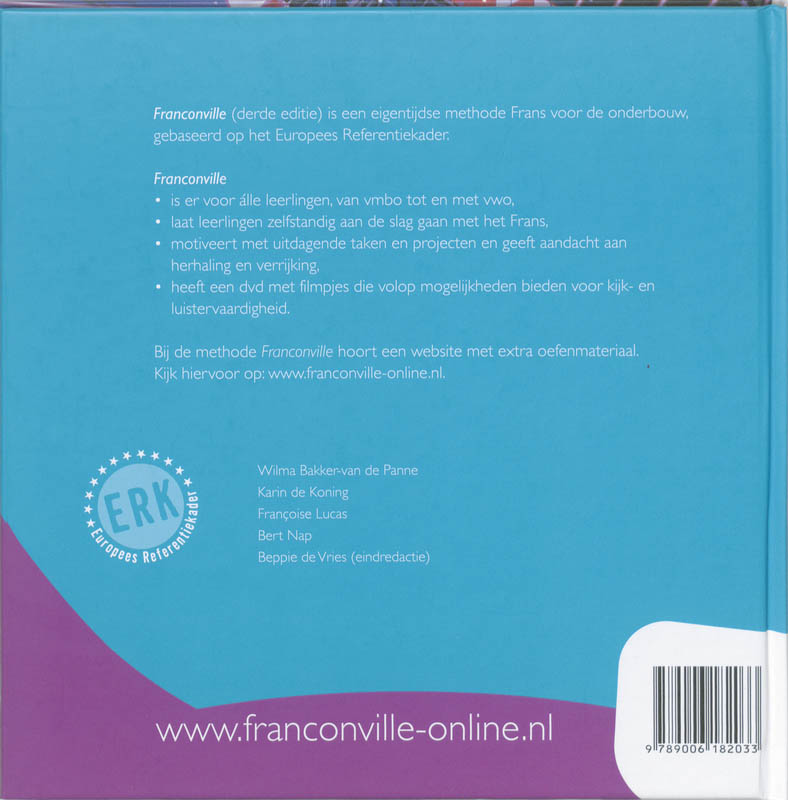 Franconville havo/vwo Livre de textes achterkant
