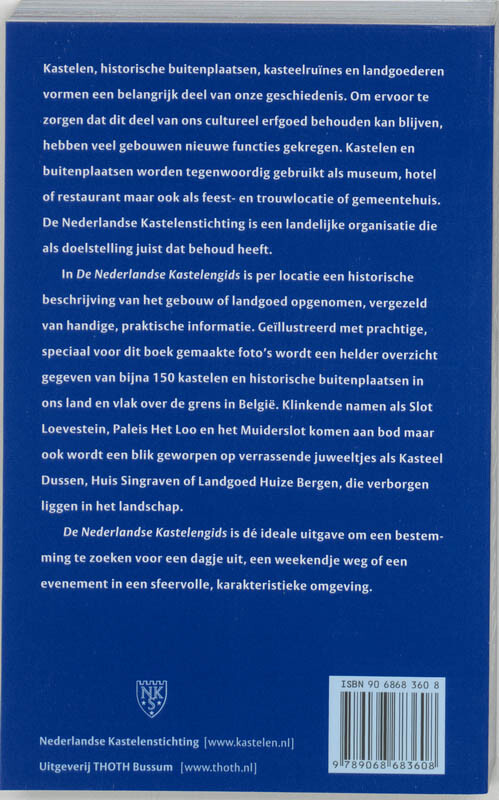 NEDERLANDSE KASTEELGIDS, DE achterkant