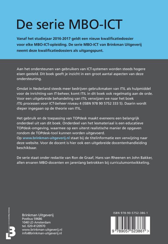 Servicemanagement MBO ICT niveau 4 Servicemanagement MBO ICT niveau 4 achterkant