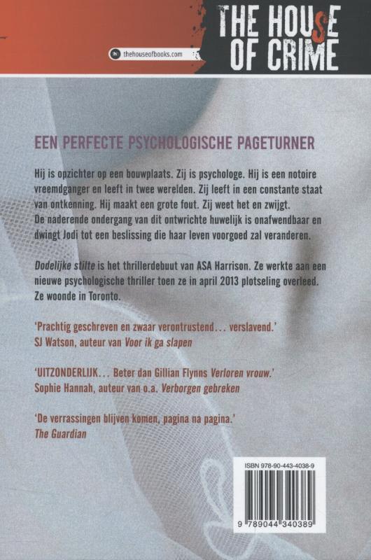 Dodelijke stilte / The house of crime achterkant