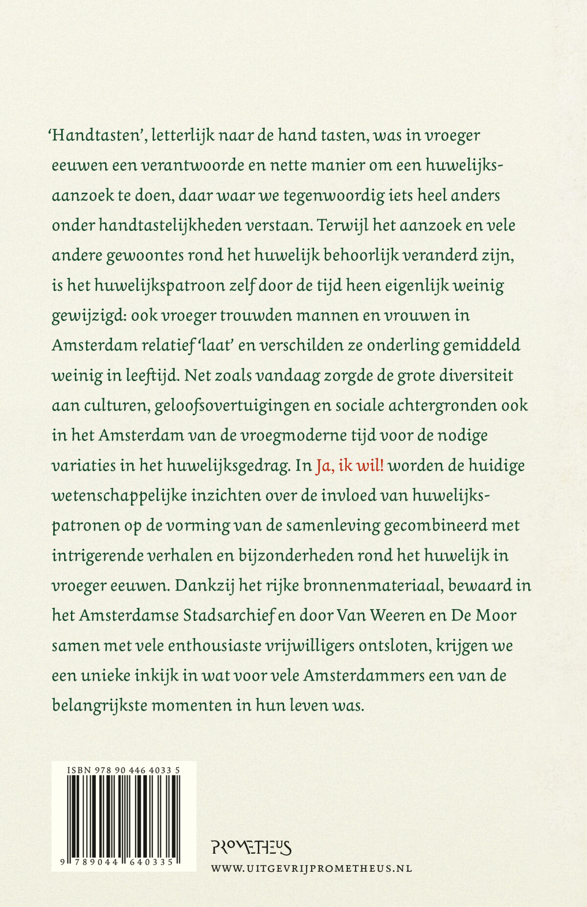 Ja, ik wil! achterkant