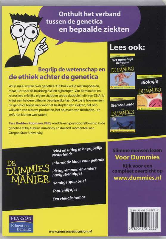 Genetica voor Dummies / Voor Dummies Genetica voor Dummies / Voor Dummies achterkant