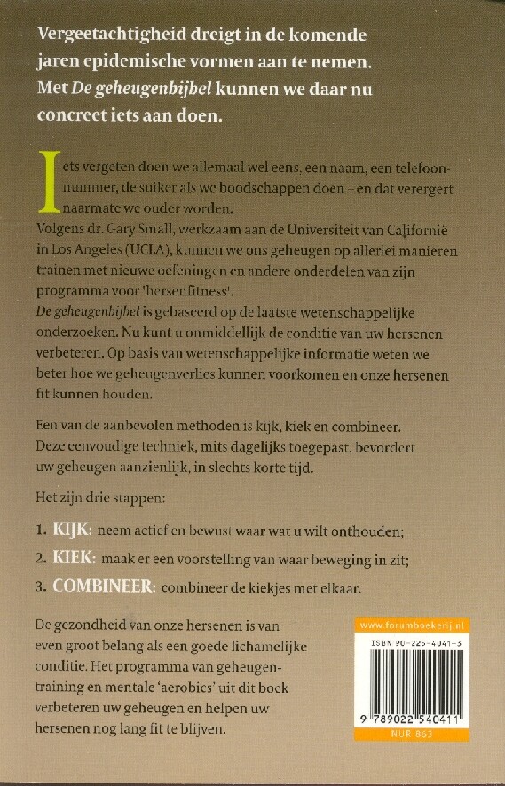 De geheugenbijbel achterkant