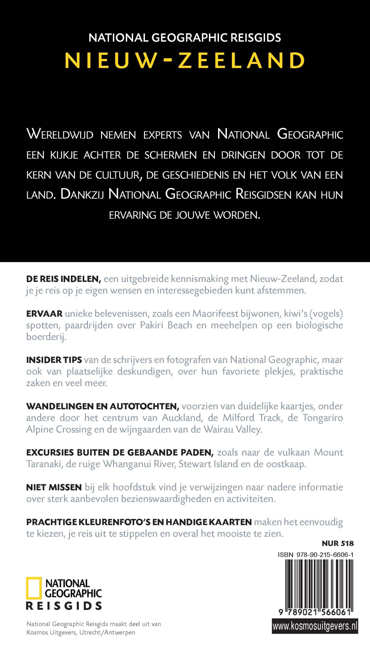 Nieuw-Zeeland / National Geographic Reisgids achterkant