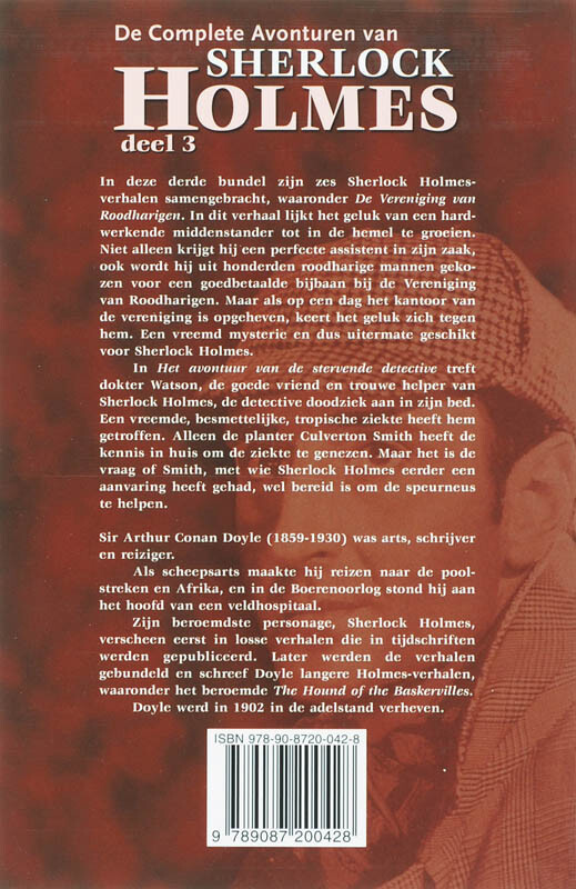 De complete avonturen van Sherlock Holmes / 3 / Sherlock Holmes, de complete avonturen / 3 achterkant