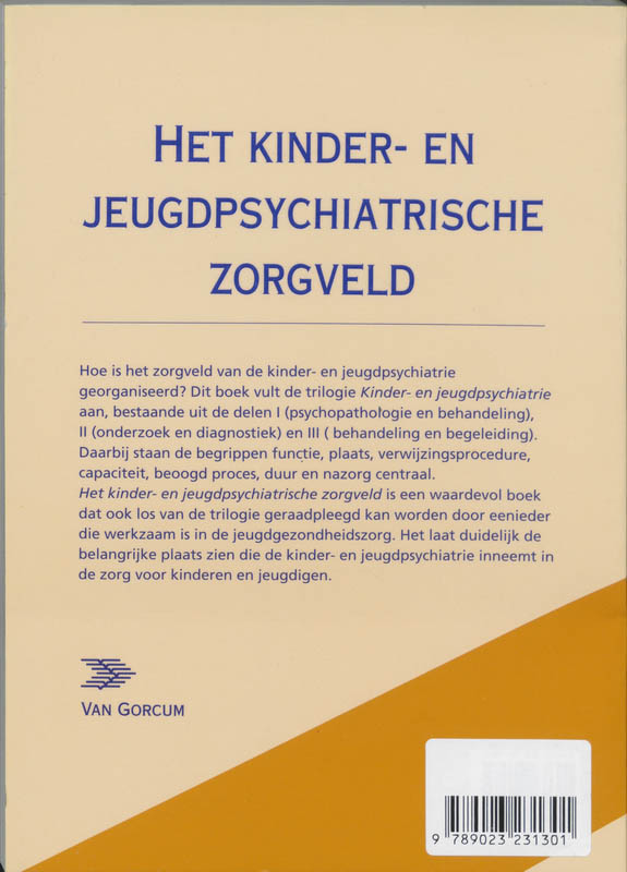 Het Kinder- En Jeugdpsychiatrische Zorgveld achterkant