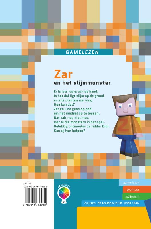 Zar en het slijmmonster / Game-lezen achterkant