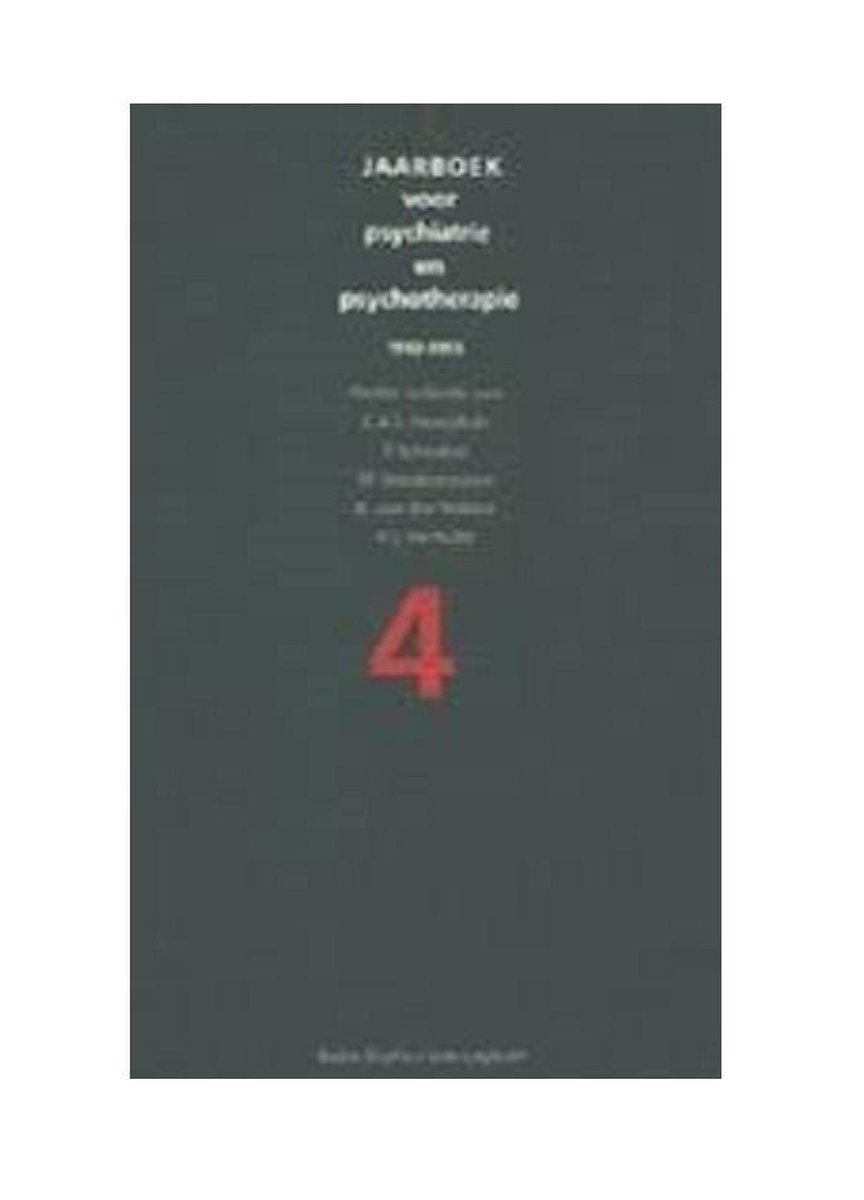 Jaarboek voor psychiatrie en psychotherapie 4. 1992-1993