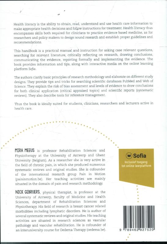 Health literacy achterkant