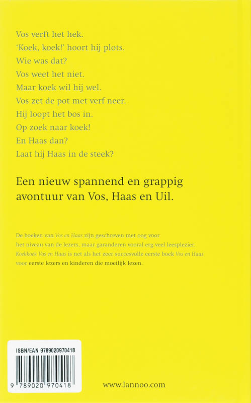 Koek koek vos en haas achterkant