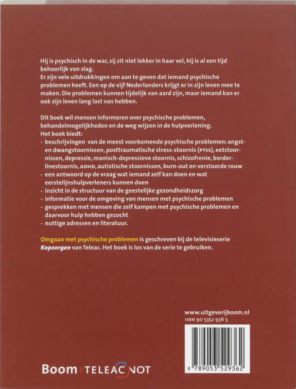 Omgaan met psychische problemen / Gezondheid Omgaan met psychische problemen / Gezondheid achterkant