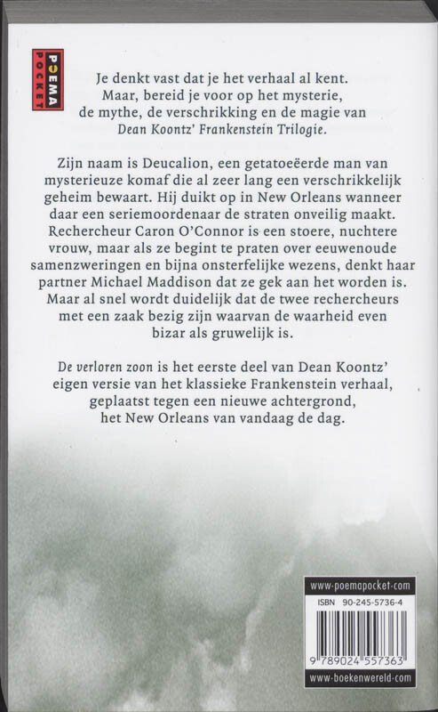 De verloren zoon / Dean Koontz' Frankenstein / 1 achterkant