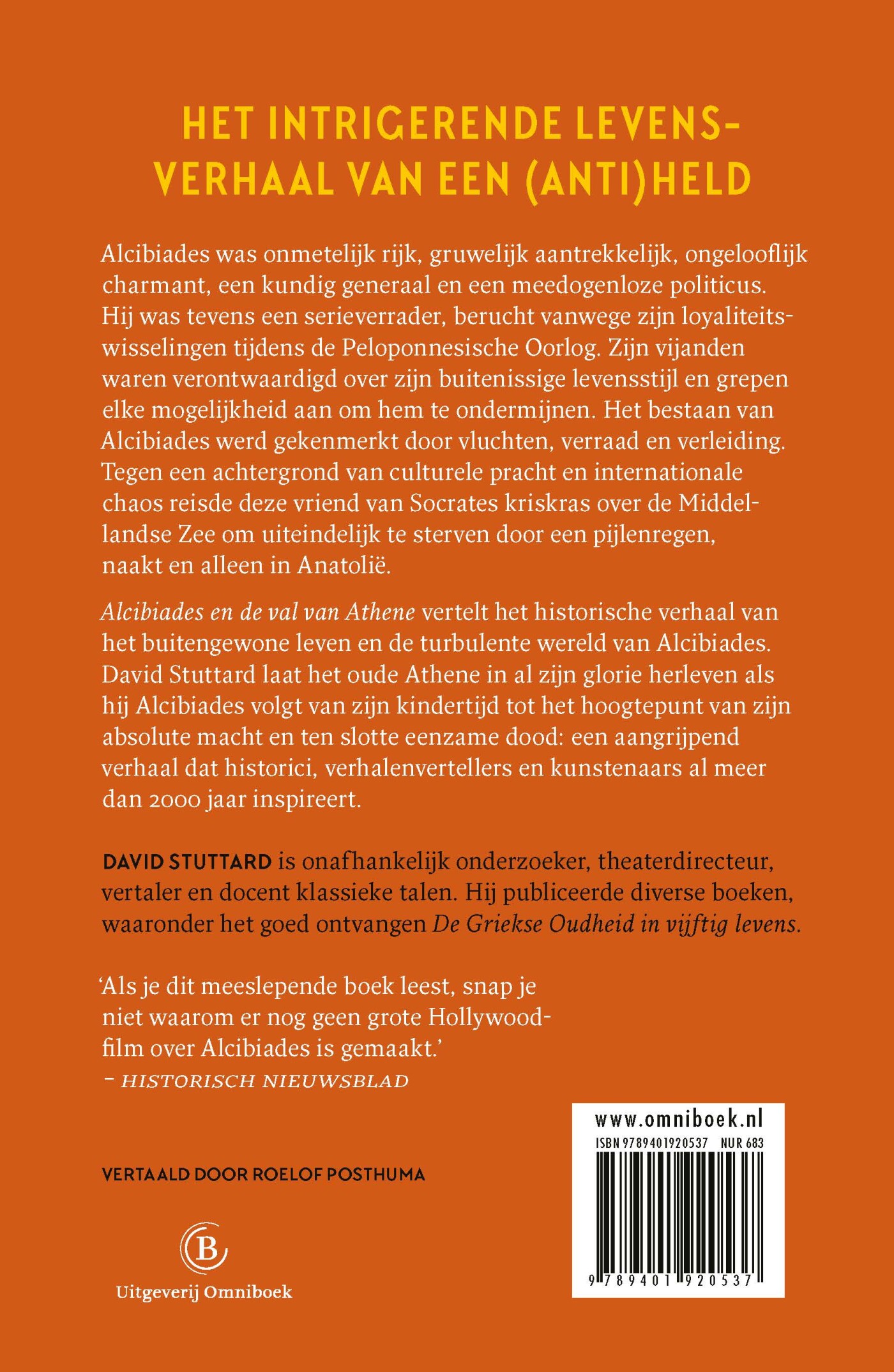 Alcibiades en de val van Athene achterkant