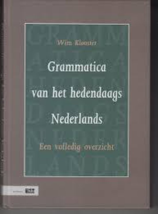 boekenbalie_9789012090247_cover GRAMMATICA VAN HET HEDENDAAGS NEDERLANDS