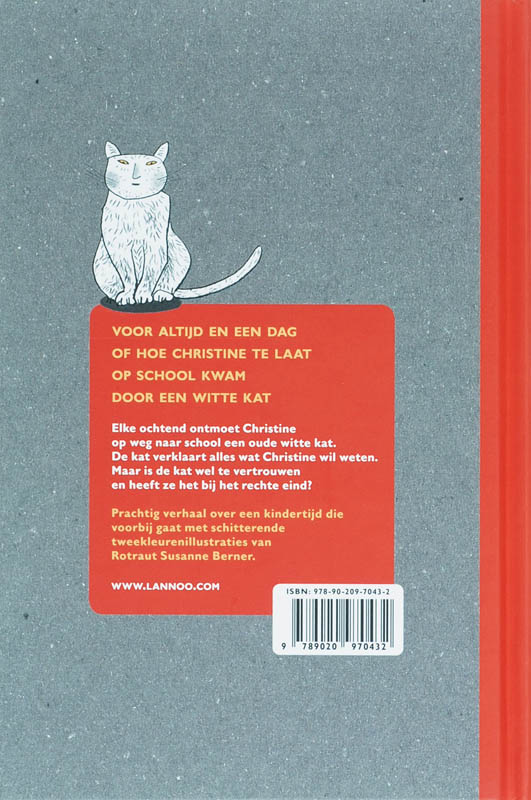 De witte kat achterkant