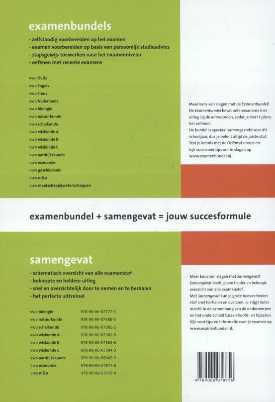 Samengevat Vwo Economie achterkant