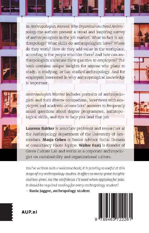 Anthropologists Wanted achterkant