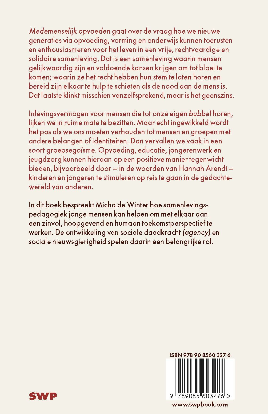 Medemenselijk opvoeden achterkant