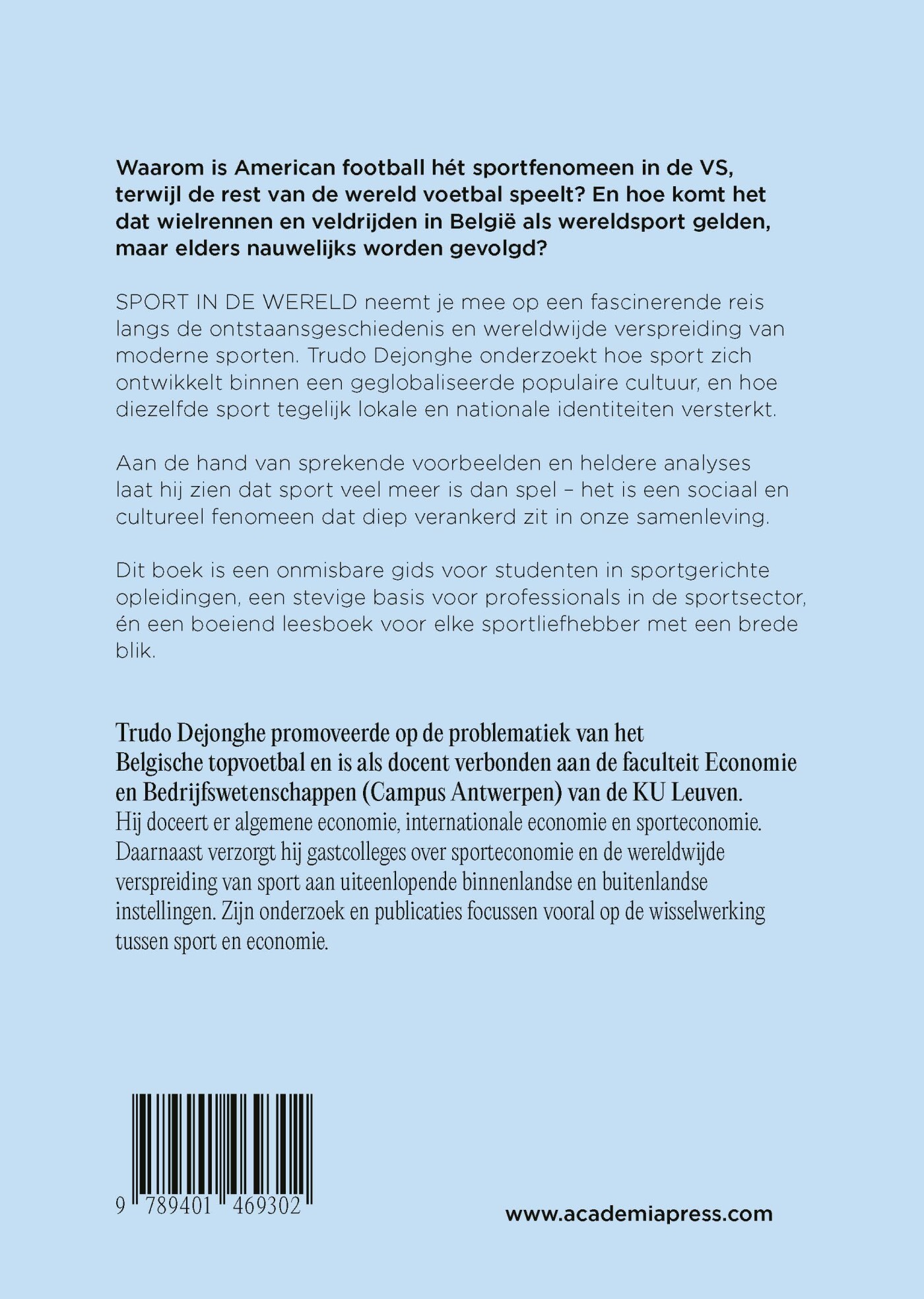 Sport in de wereld achterkant