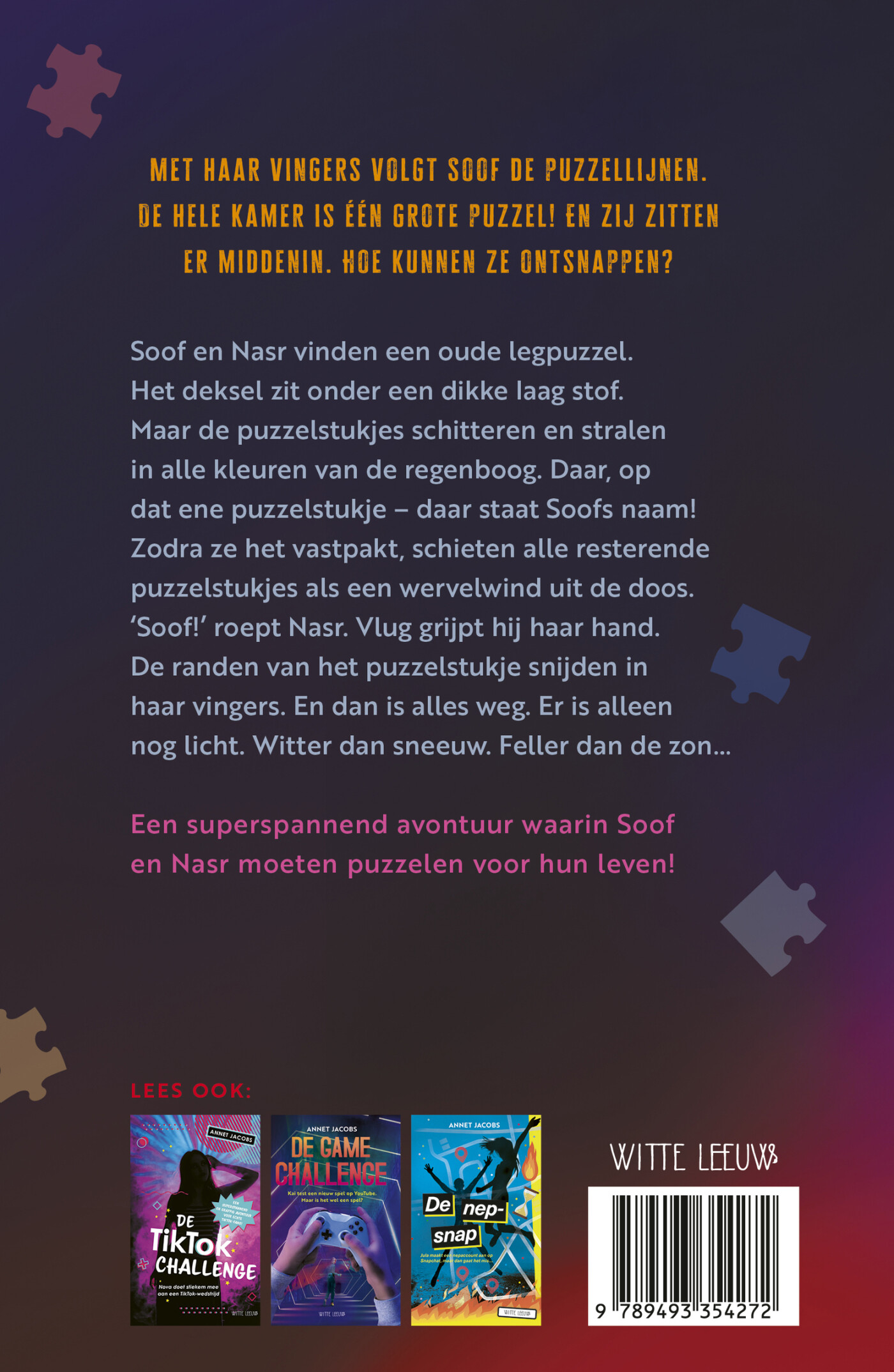 De puzzel challenge achterkant