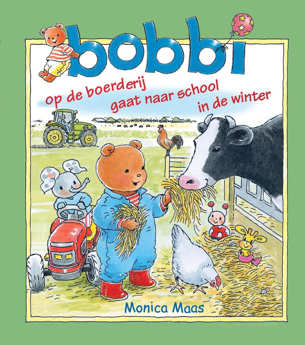 Bobbi op de boerderij, gaat naar school, in de winter | Monica Maas