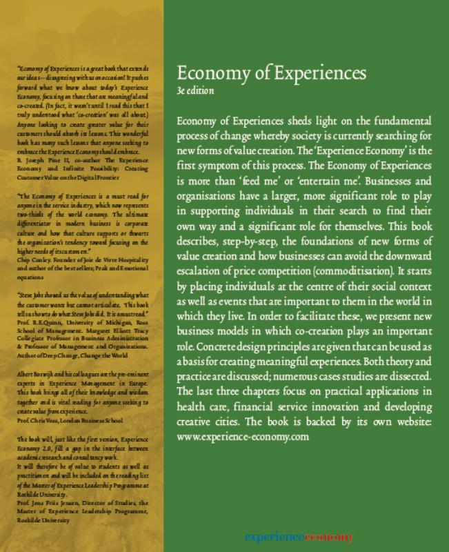 Economy of experiences achterkant