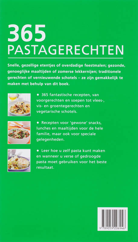 365 Pastagerechten achterkant