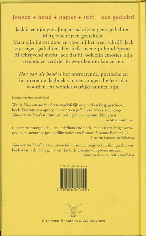 Hou van die hond Hou van die hond achterkant