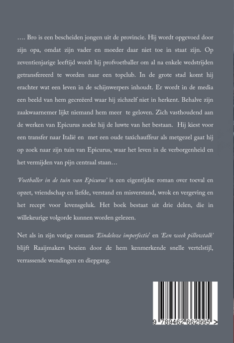 Voetballer in de tuin van Epicurus achterkant