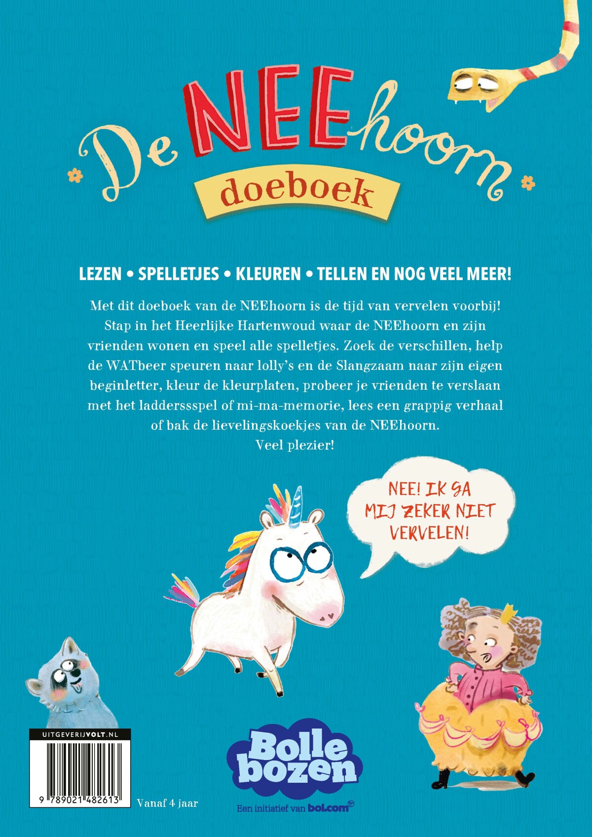 De NEEhoorn doeboek achterkant
