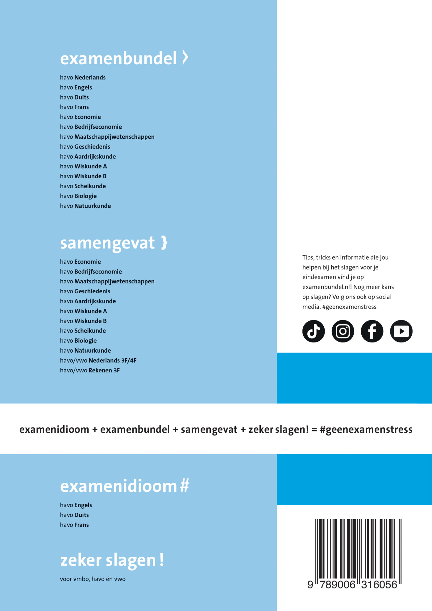 Examenbundel / havo Economie 2024/2025 achterkant