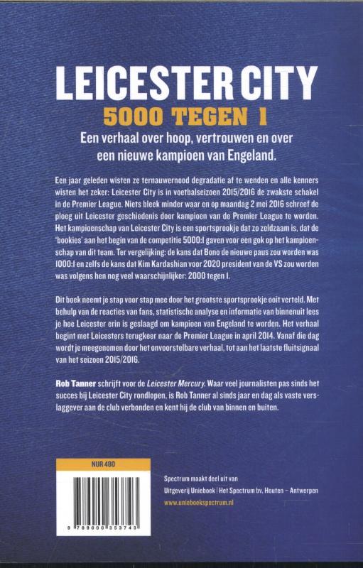 Leicester City, 5000 tegen 1 achterkant