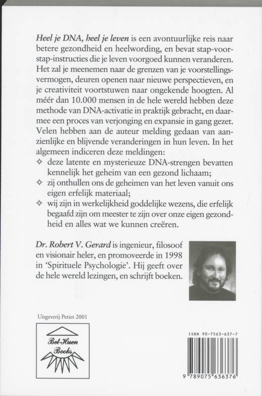 Bet-Huen books Heel je DNA, heel je leven ! / Bet-Huen books achterkant
