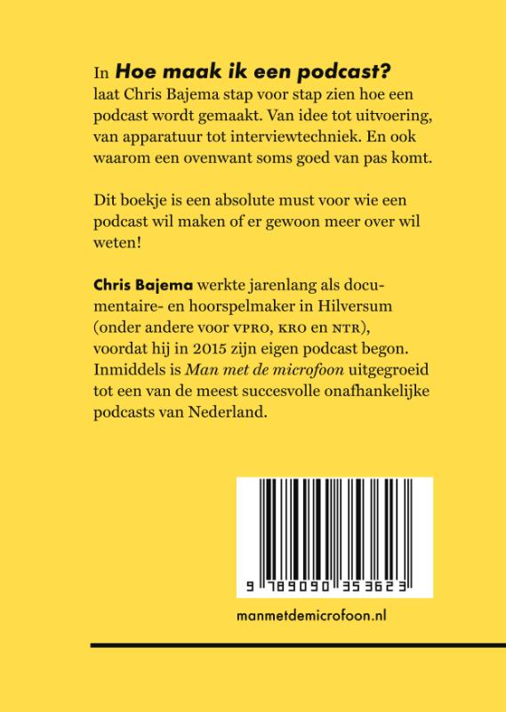 Hoe maak ik een podcast? achterkant