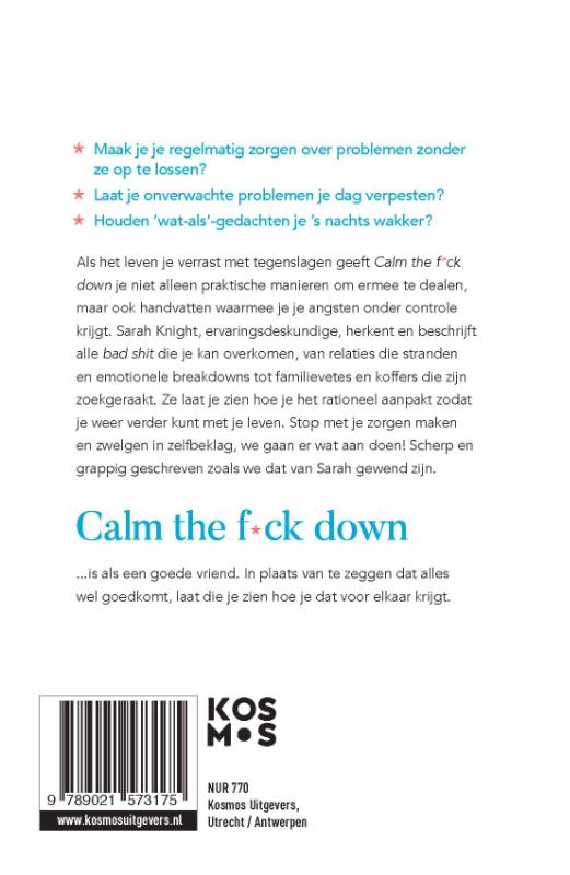Calm the f*ck down achterkant