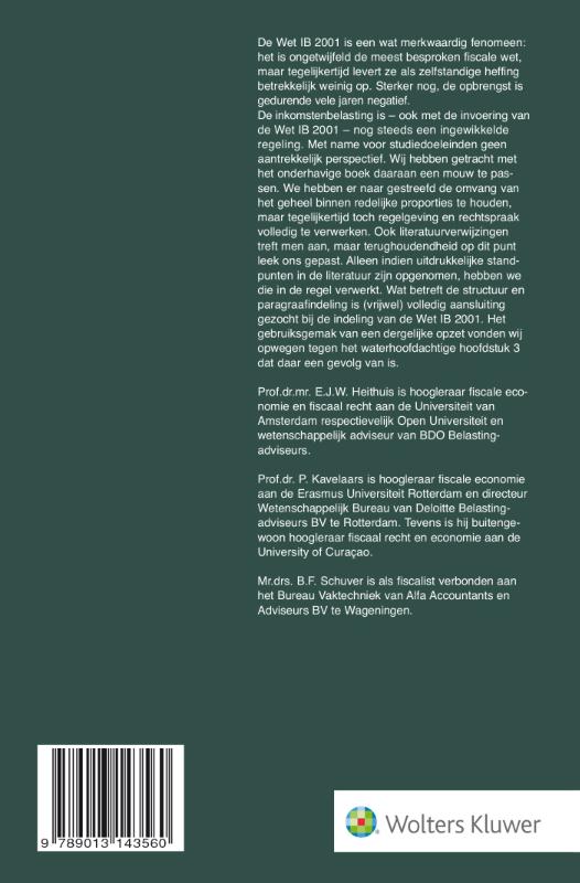 Inkomstenbelasting Inkomstenbelasting achterkant