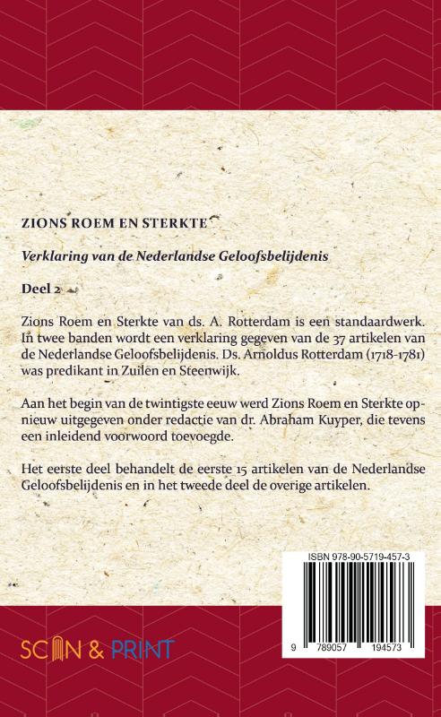 Zions Roem en Sterkte - 2 achterkant