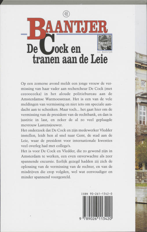 De Cock en tranen aan de Leie / Baantjer / 48 achterkant