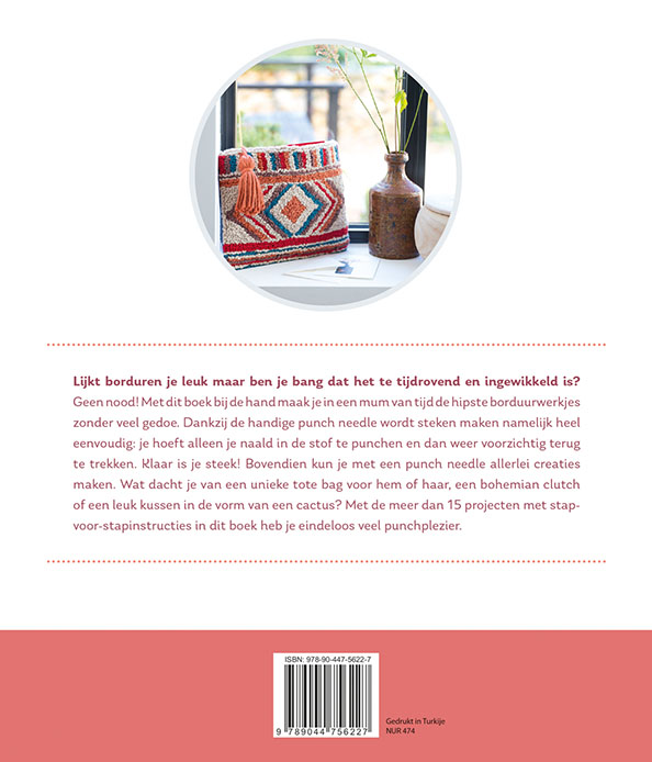 Borduren met de punch needle achterkant