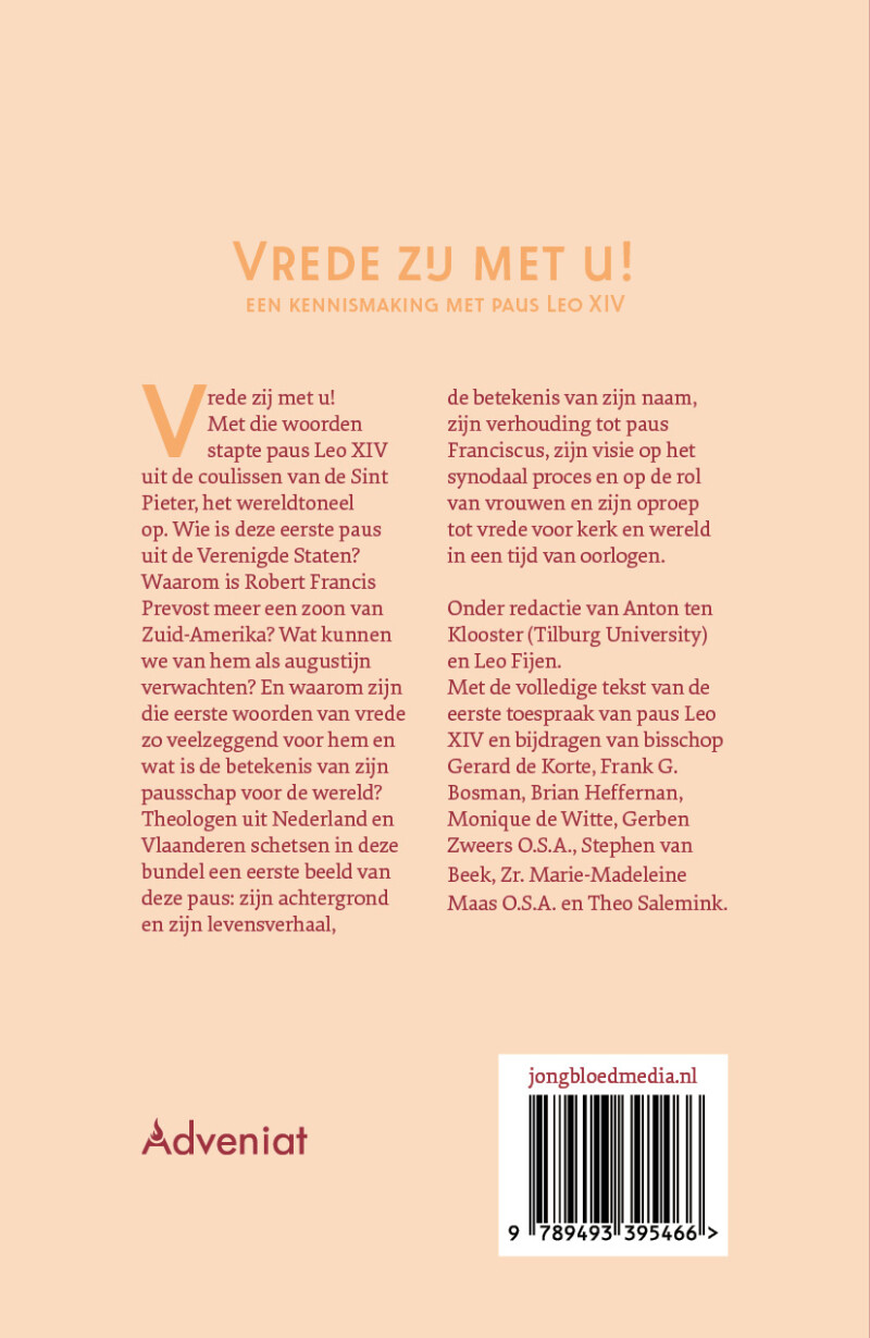 Vrede zij met u! achterkant