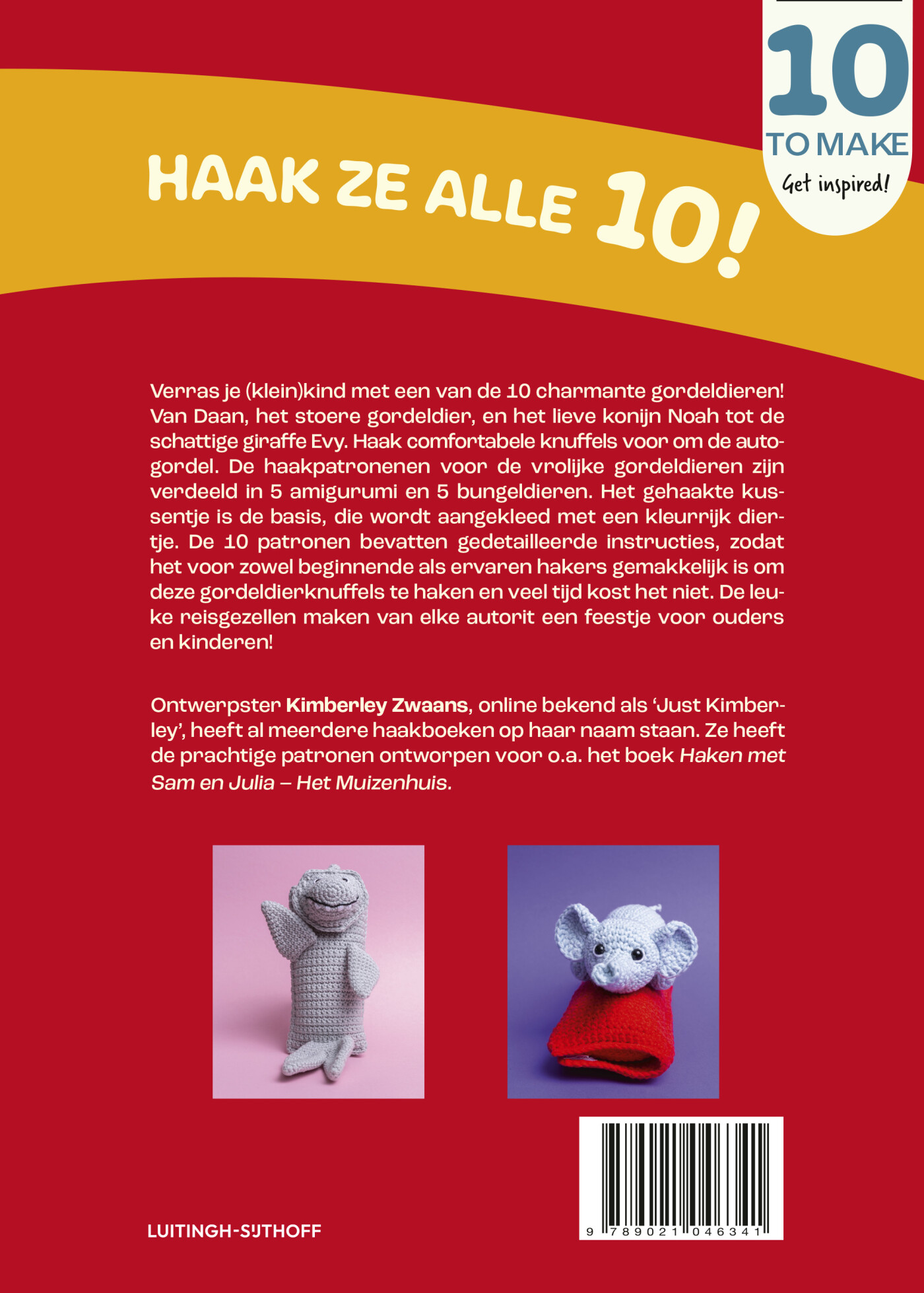 Gordeldieren haken / 10 to make achterkant