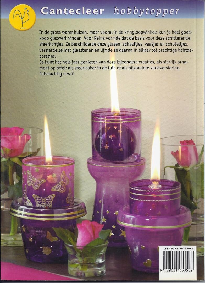 Sfeerlichtjes van glas / Cantecleer hobbytopper achterkant